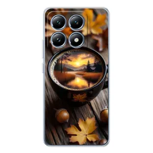 Чехол с уникальным дизайном «Осень с кофе» для Xiaomi 15 Pro (Темный кофе)