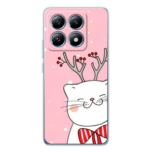 Новогодние Чехлы для Сяоми 15 Про (VPrint) (Зимний кот)