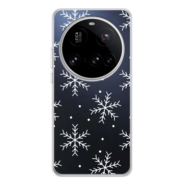 Чехол с принтом «Белые снежинки» для Xiaomi 15 Ultra
