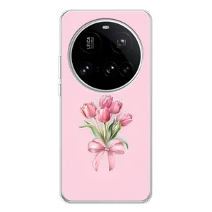 Чехол с розовым рисунком для Xiaomi 15 Ultra (Букет цветов)
