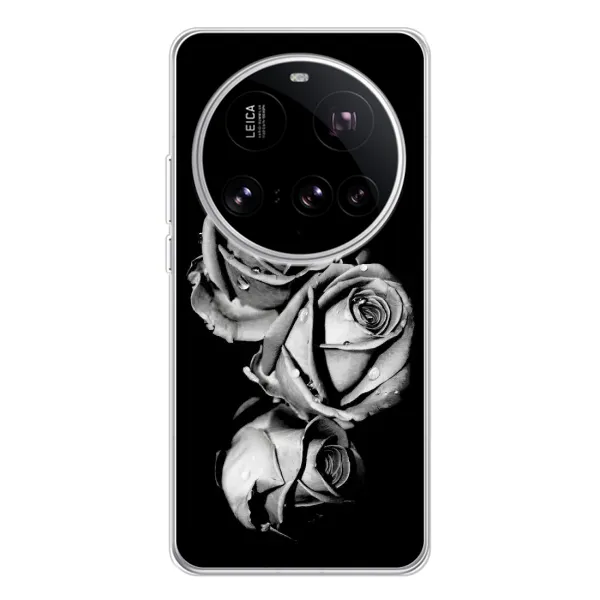 Чехол с принтом «Черная роза» для Xiaomi 15 Ultra