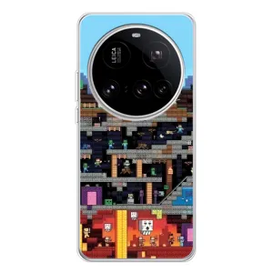 Чехол Майнкрафт на Xiaomi 15 Ultra (AlphaPrint) Minecraft (фон Minecraft)