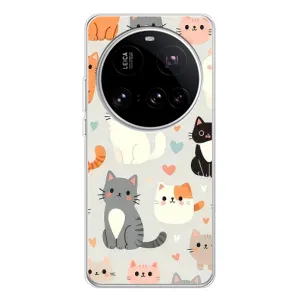 Чехол с рисунком кот на Xiaomi 15 Ultra (Коллаж котов)