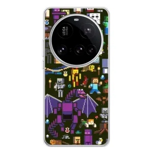 Чехол Майнкрафт на Xiaomi 15 Ultra (AlphaPrint) Minecraft (Коллаж Майнкрафт)
