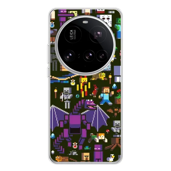 Чехол с принтом «Коллаж Майнкрафт» для Xiaomi 15 Ultra Чехол с принтом «Коллаж Майнкрафт» для Xiaomi 15 Ultra