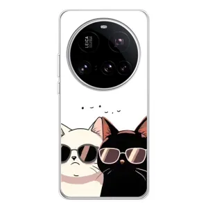 Чехол с рисунком кот на Xiaomi 15 Ultra (Коты в очках)