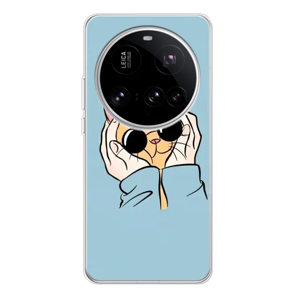 Чохол з принтом «Котик в окулярах» для Xiaomi 15 Ultra