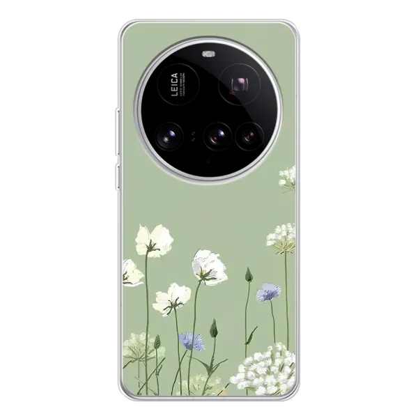 Чехол с принтом «Цветы на зеленом» для Xiaomi 15 Ultra Чехол с принтом «Цветы на зеленом» для Xiaomi 15 Ultra