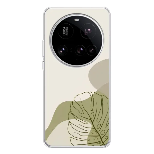 Чехол с принтом «Зеленая монстера дизайн» для Xiaomi 15 Ultra
