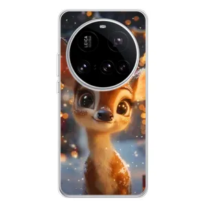 Яскравий чохол для Xiaomi 15 Ultra з Зимові Оленята (Оленятко серед гірлянд)