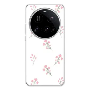 Чехол с розовым рисунком для Xiaomi 15 Ultra (Розовые цветы)