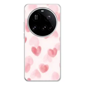 Чехол с розовым рисунком для Xiaomi 15 Ultra (Розовые сердечки)