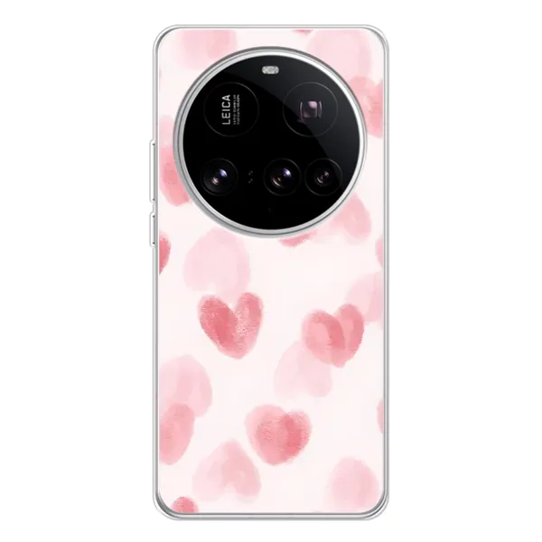 Чехол с принтом «Розовые сердечки» для Xiaomi 15 Ultra