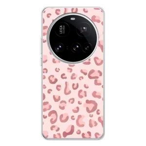 Чехол с розовым рисунком для Xiaomi 15 Ultra (Розовый леопард)