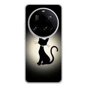 Чехол с принтом для Xiaomi 15 Ultra (AlphaPrint) Модные коты (Силуэт котика)
