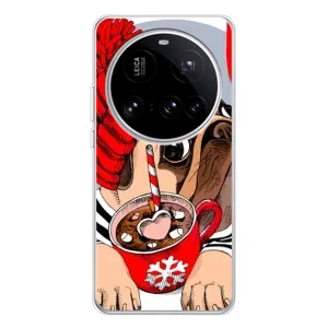 Чехлы с собаками для Xiaomi 15 Ultra (VPrint) (Собачка в шапке)