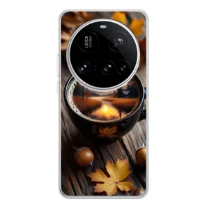 Чехол с уникальным дизайном «Осень с кофе» для Xiaomi 15 Ultra (Темный кофе)