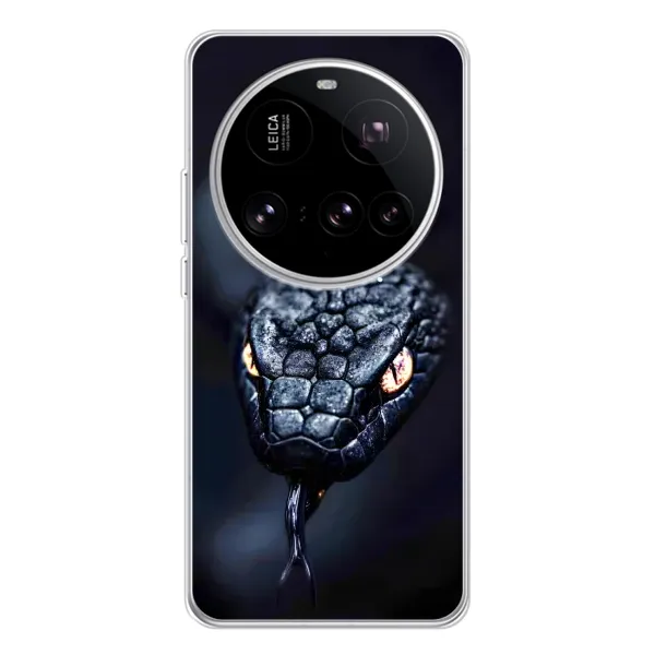 Чехол с принтом «Черная змея» для Xiaomi 15 Ultra