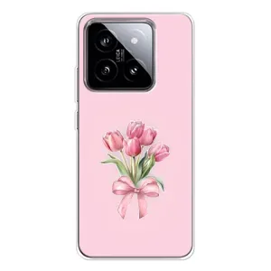 Чехол с розовым рисунком для Xiaomi 15 (Букет цветов)