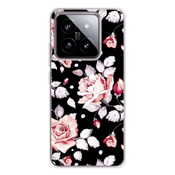 Чехол с принтом «Цветочки на черном» для Xiaomi 15