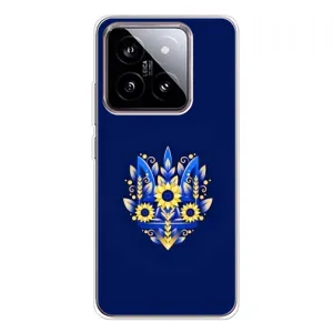Чехлы для Xiaomi 15 Укр. Символика (AlphaPrint) (Цветочный Герб)