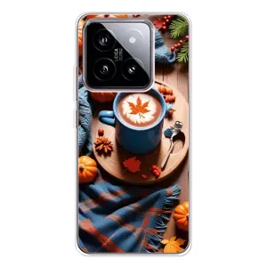 Чехол с уникальным дизайном «Осень с кофе» для Xiaomi 15 (Кофе и тыковки)