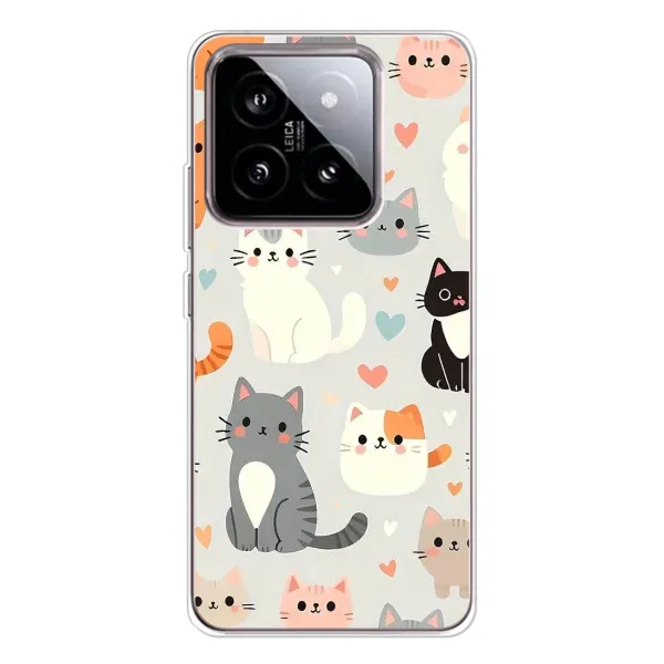 Чехол с принтом «Коллаж котов» для Xiaomi 15