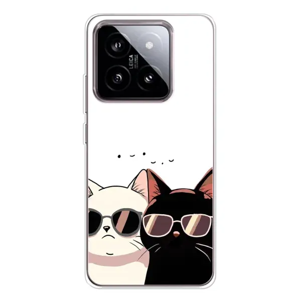 Чехол с принтом «Коты в очках» для Xiaomi 15