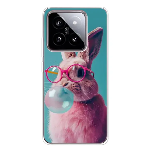 Чехол с принтом «Кролик в очках» для Xiaomi 15
