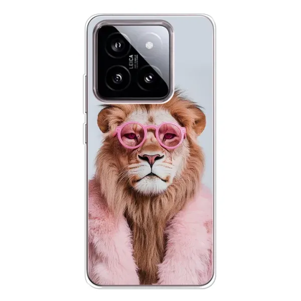 Чехол с принтом «Лев в очках» для Xiaomi 15
