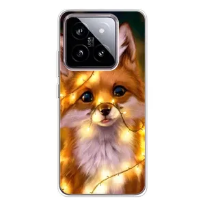 Чехлы с картинкой Лисички для Xiaomi 15 (VPrint) (Лисичка в гирляндах)