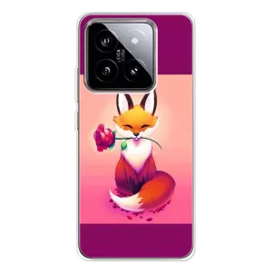 Чехлы с картинкой Лисички для Xiaomi 15 (VPrint) (Лисичка с розочкой)