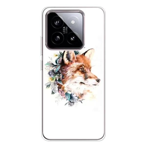 Чехол с принтом «Лисичка в цветочках» для Xiaomi 15 Чехол с принтом «Лисичка в цветочках» для Xiaomi 15