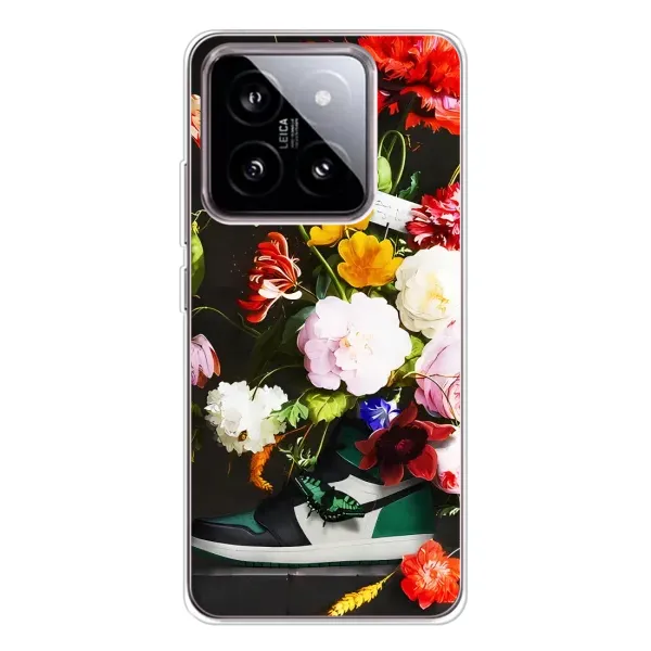 Чехол с принтом «Nike цветы» для Xiaomi 15
