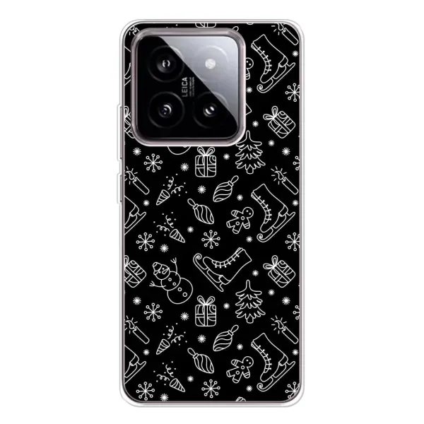 Чохол з принтом «Новорічний фон» для Xiaomi 15 Чохол з принтом «Новорічний фон» для Xiaomi 15