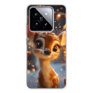Яскравий чохол для Xiaomi 15 з Зимові Оленята (Оленятко серед гірлянд)