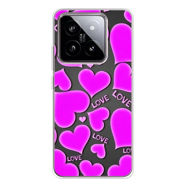 Чехол с принтом «Pink hearts» для Xiaomi 15