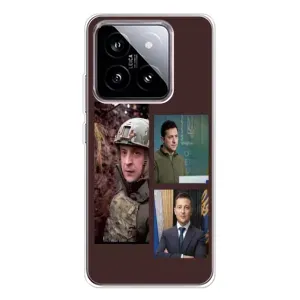 Чехол для Xiaomi 15 (AlphaPrint - с принтом Зеленского) (Президент)