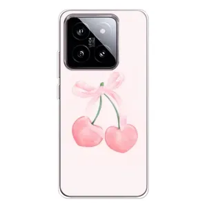 Чехол с розовым рисунком для Xiaomi 15 (Розовые вишни)