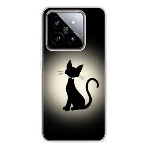 Чехол с принтом для Xiaomi 15 (AlphaPrint) Модные коты (Силуэт котика)