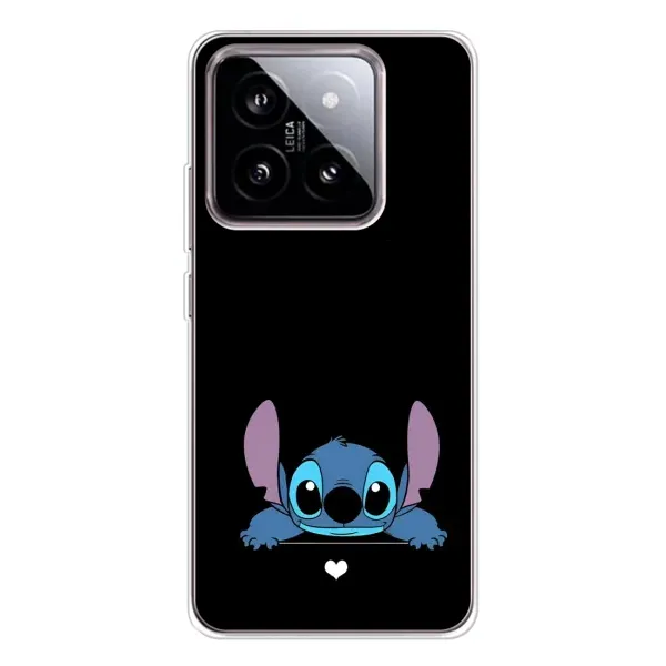 Чехол с принтом «Стич на черном» для Xiaomi 15