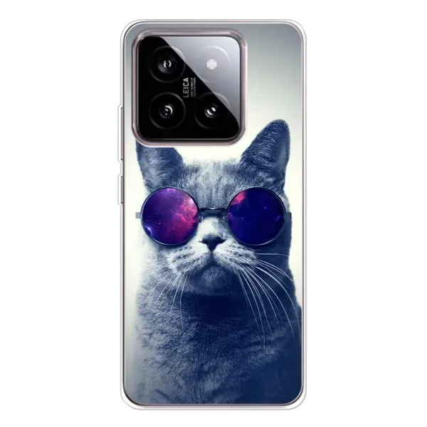 Чехол с принтом «Стильный кот» для Xiaomi 15 Чехол с принтом «Стильный кот» для Xiaomi 15