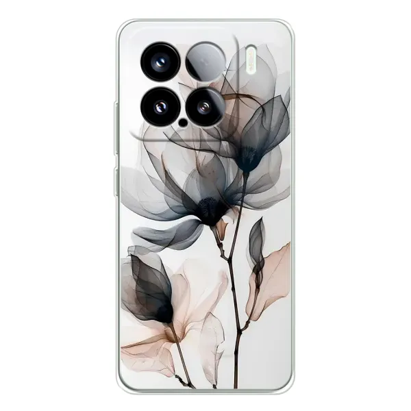 Чехол с принтом «Цветы на белом» для Xiaomi 15S Pro