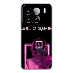 Чехол Гра в кальмара для Xiaomi 15S Pro (Неоновый охранник игры)