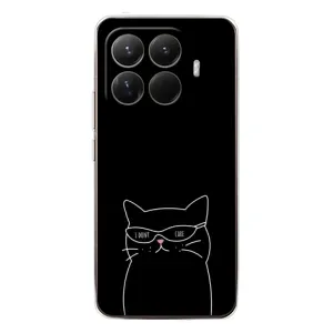Чехол с рисунком кот на Xiaomi 15T Pro (Равнодушный кот)