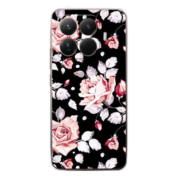 Чехол с принтом «Цветочки на черном» для Xiaomi 15T Pro Чехол с принтом «Цветочки на черном» для Xiaomi 15T Pro