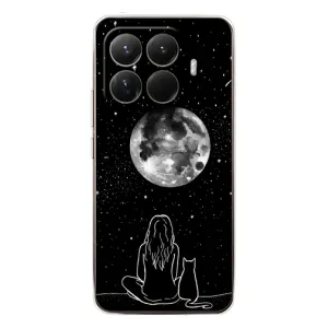 Чехол с рисунком кот на Xiaomi 15T Pro (Девушка с котом)