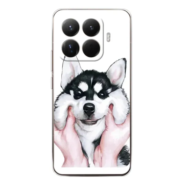 Чохол з принтом «Радісний Хаскі» для Xiaomi 15T Pro Чохол з принтом «Радісний Хаскі» для Xiaomi 15T Pro