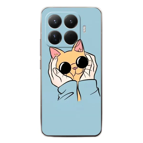 Чохол з принтом «Котик в окулярах» для Xiaomi 15T Pro