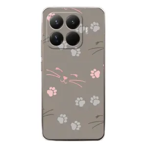 Чехол с рисунком кот на Xiaomi 15T Pro (Лапы и усы)